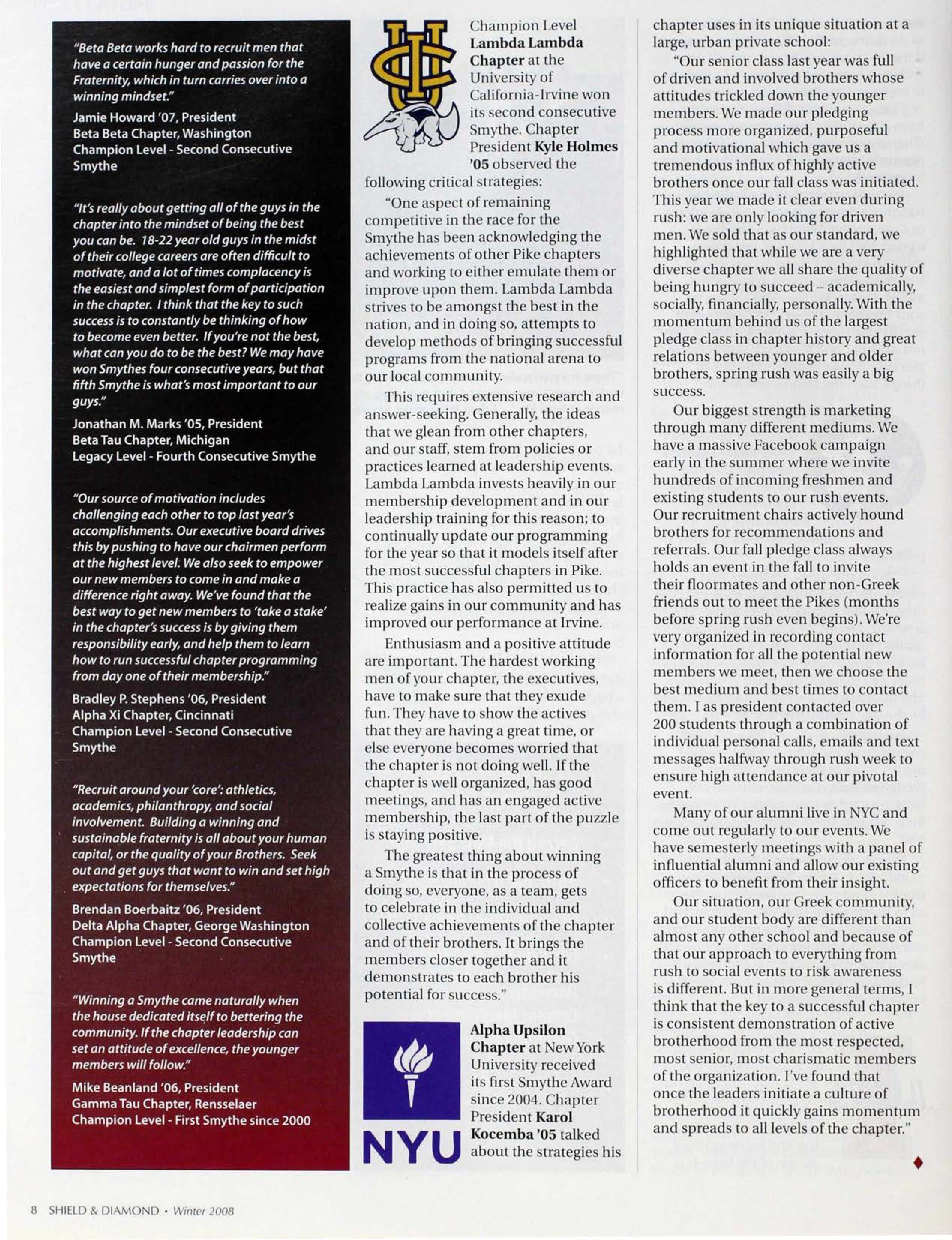 Beta Beta Works Hard To Recruit...